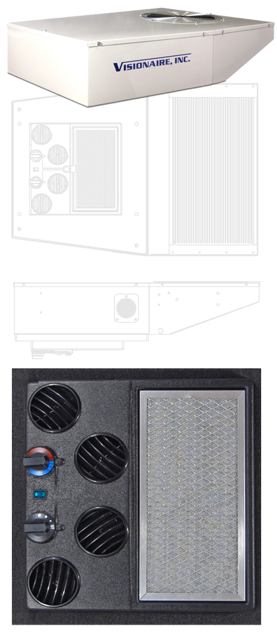 Low profile roof mount Air Conditioner