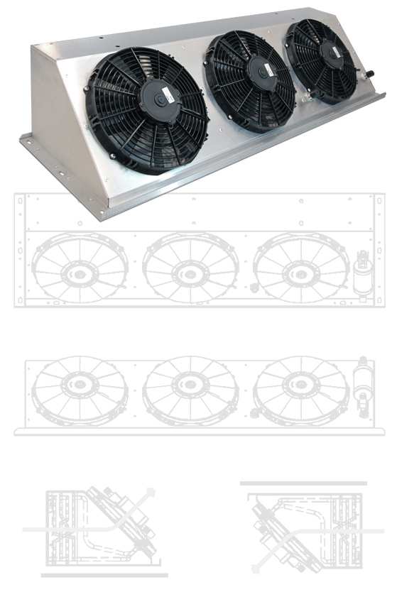 Three Fan HVAC Condenser